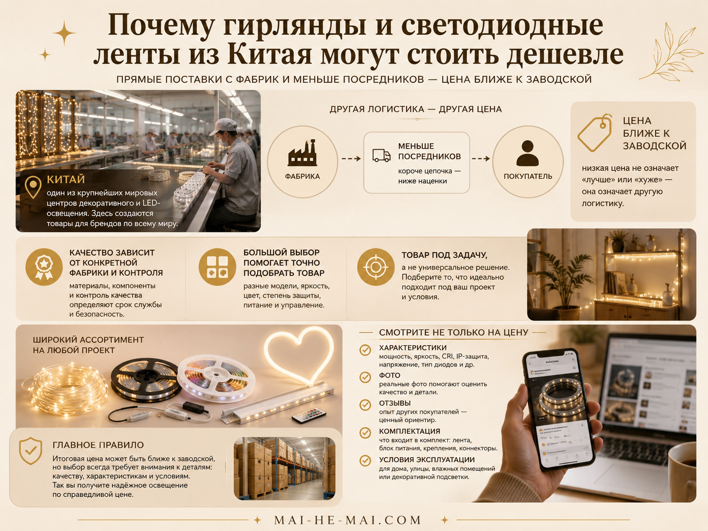 Гирлянды и светодиодные ленты: как выбрать декоративное освещение для дома и улицы