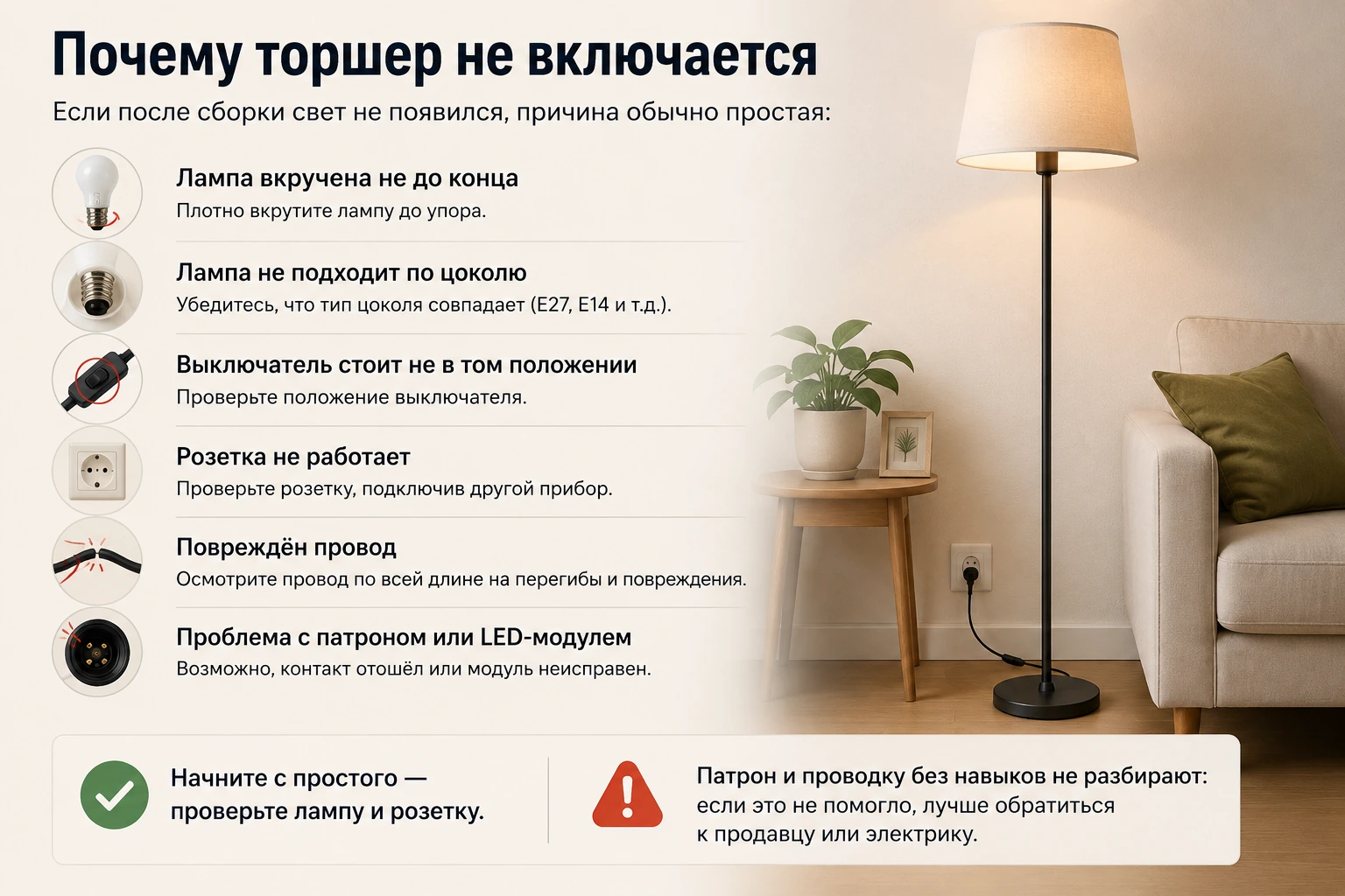 Как собрать торшер ИКЕА: пошаговая инструкция, ошибки и проверка деталей