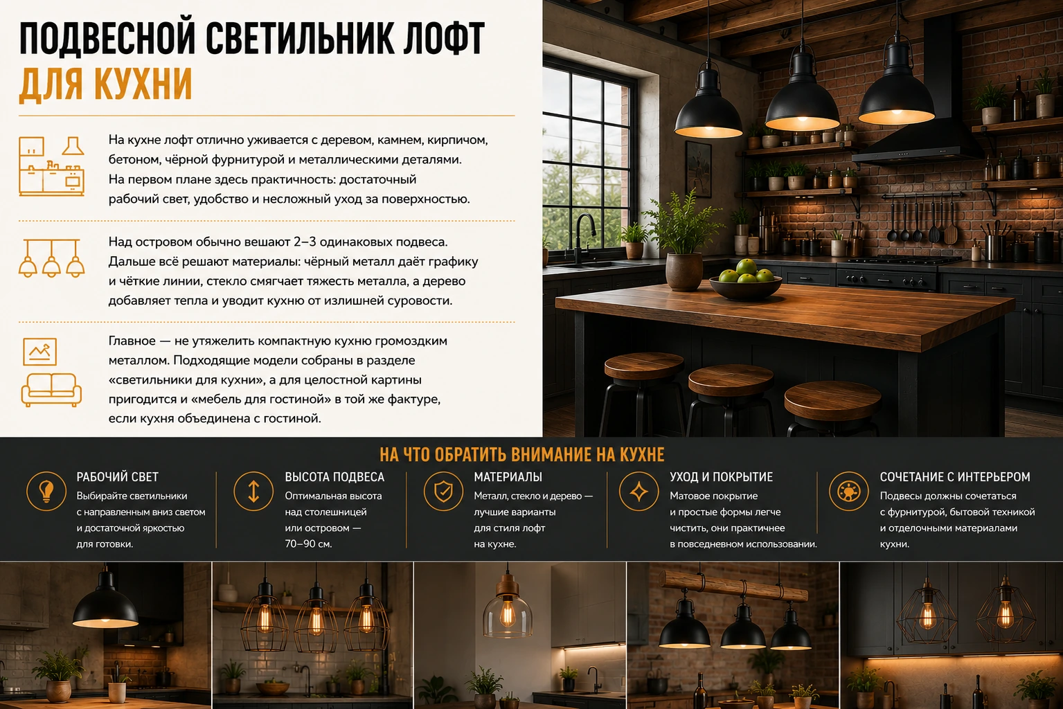 Как выбрать подвесной светильник лофт: кухня, гостиная, спальня и современный интерьер