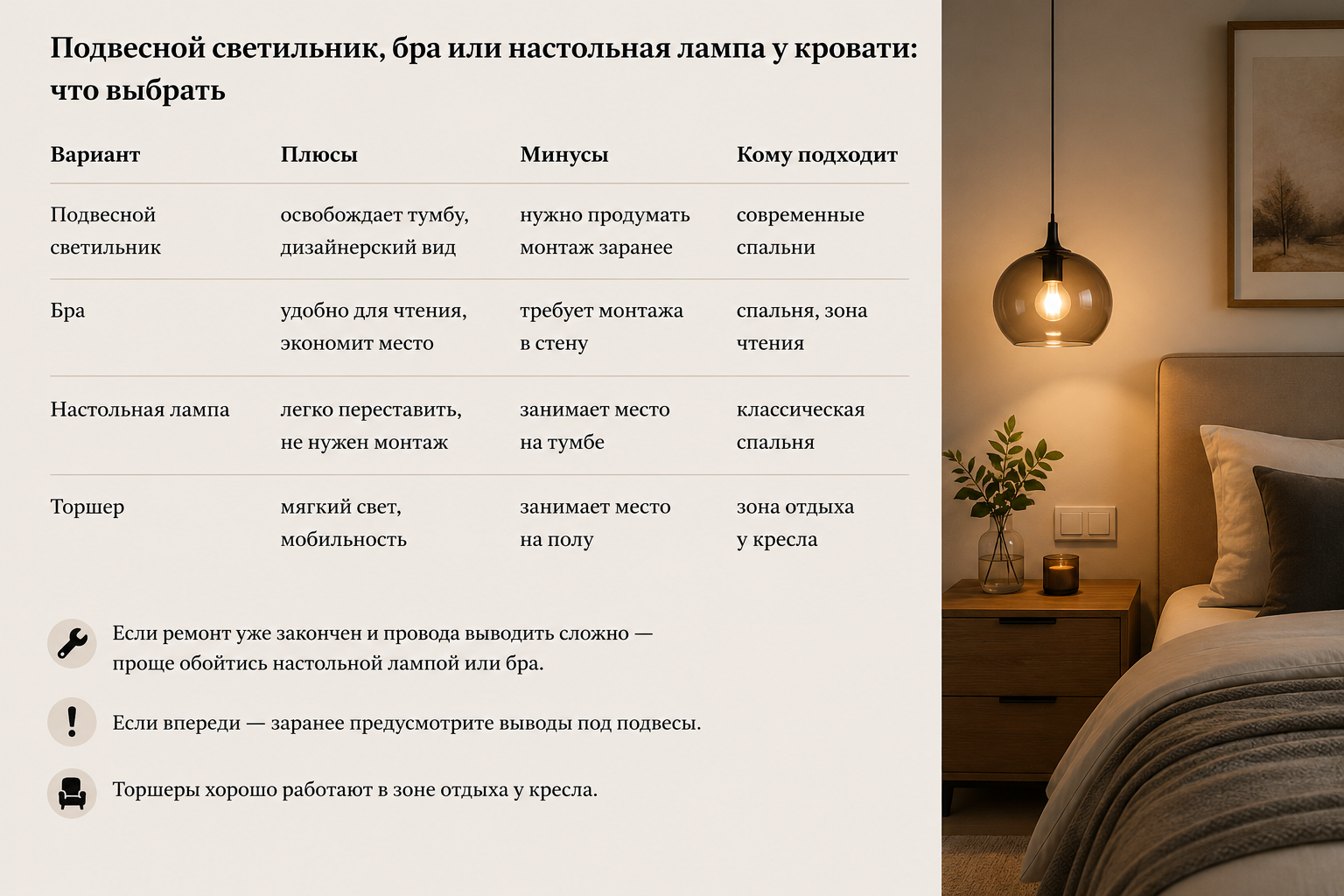 Как выбрать подвесные светильники: кухня, обеденный стол, спальня и интерьер