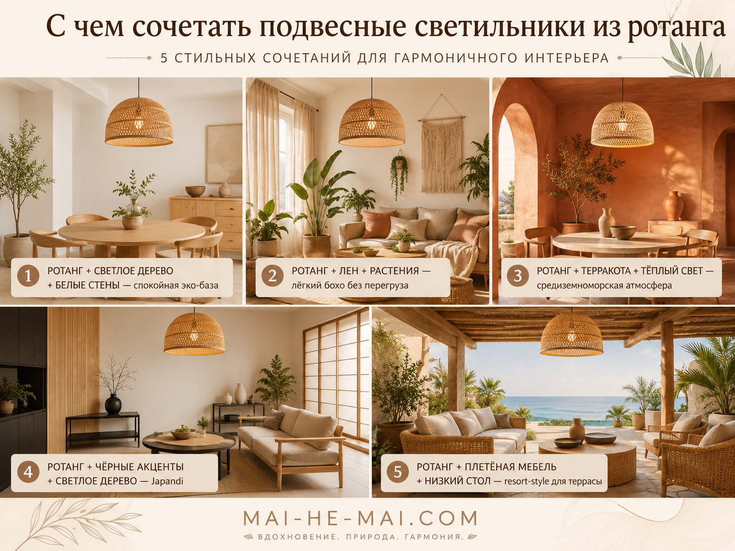 Подвесные светильники из ротанга: как выбрать красивый и практичный свет для интерьера