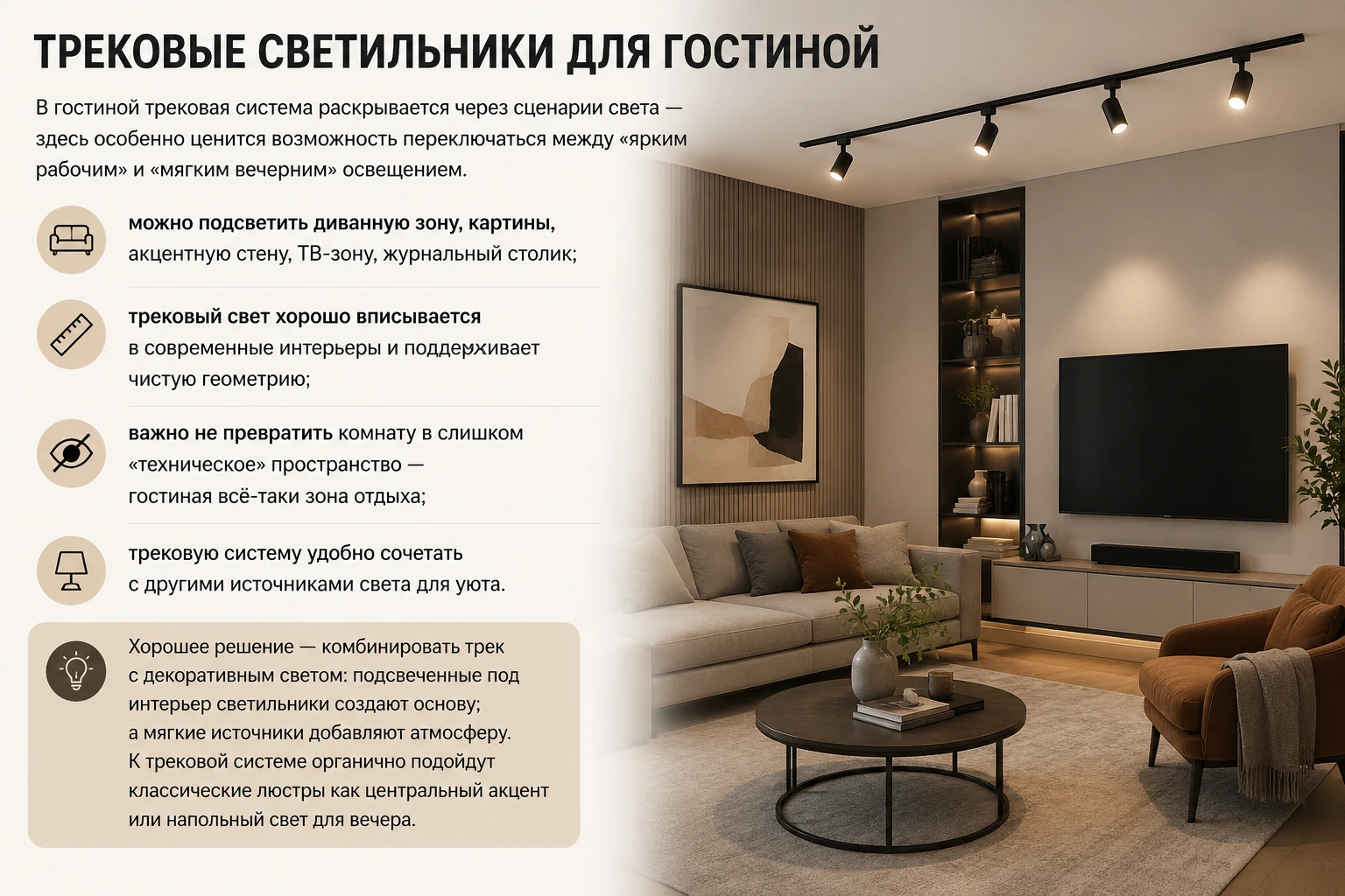 Как выбрать трековые светильники для квартиры