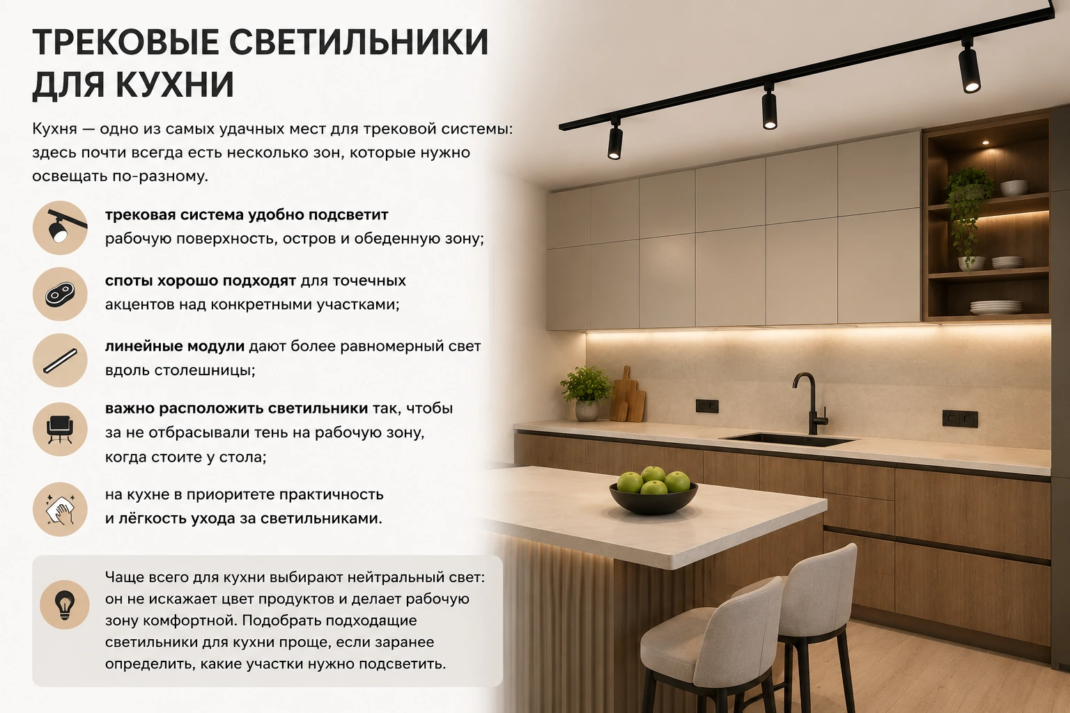 Как выбрать трековые светильники для квартиры