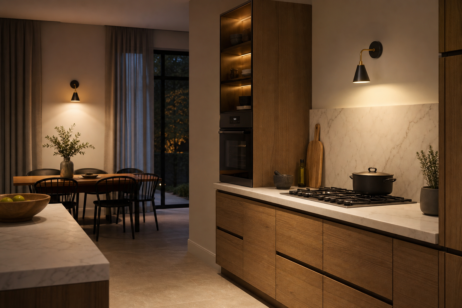 Бра для кухни: как выбрать свет над рабочей зоной и обеденным столом
