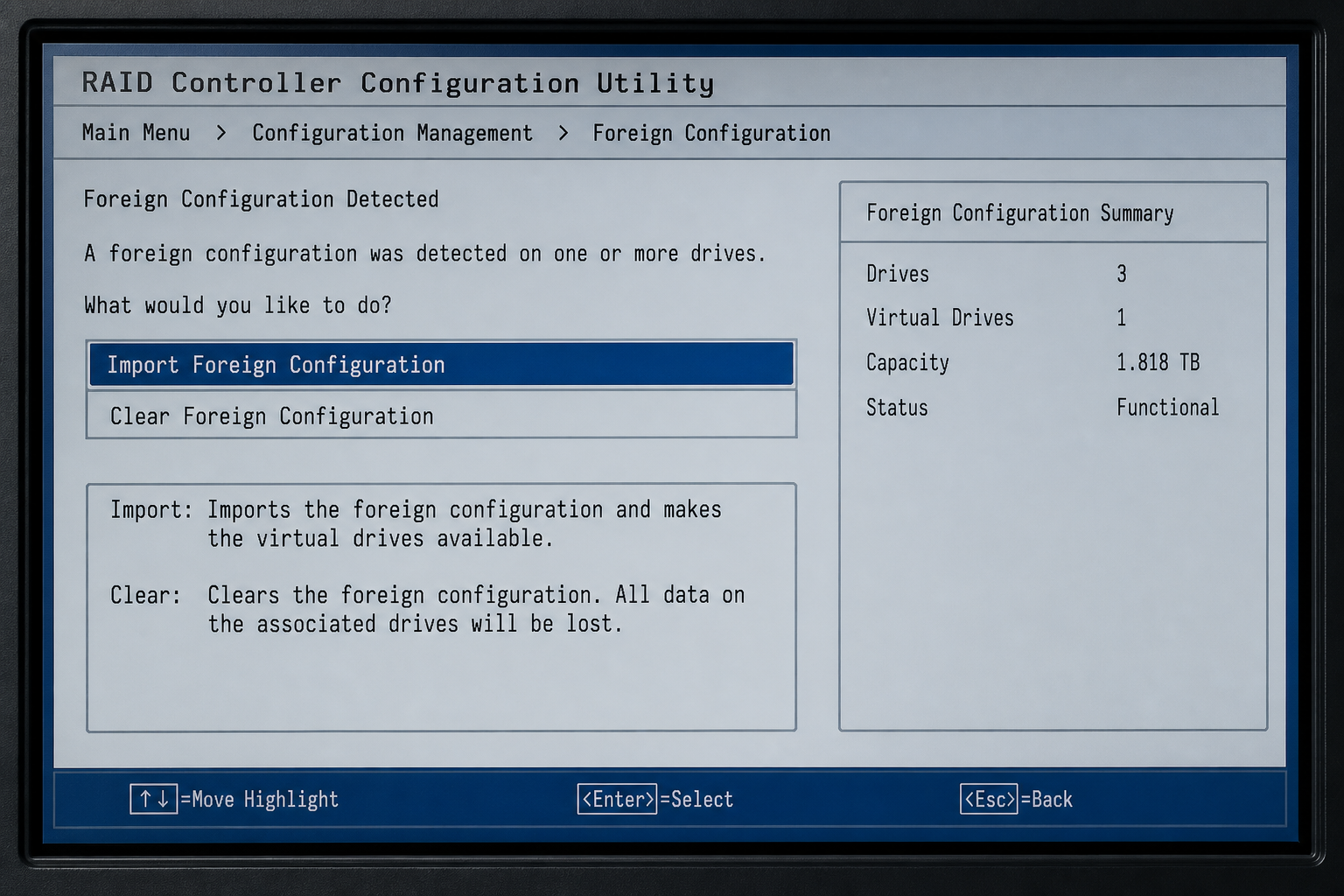 Dell PERC не видит диски и foreign configuration: диагностика, восстановление и замена контроллера