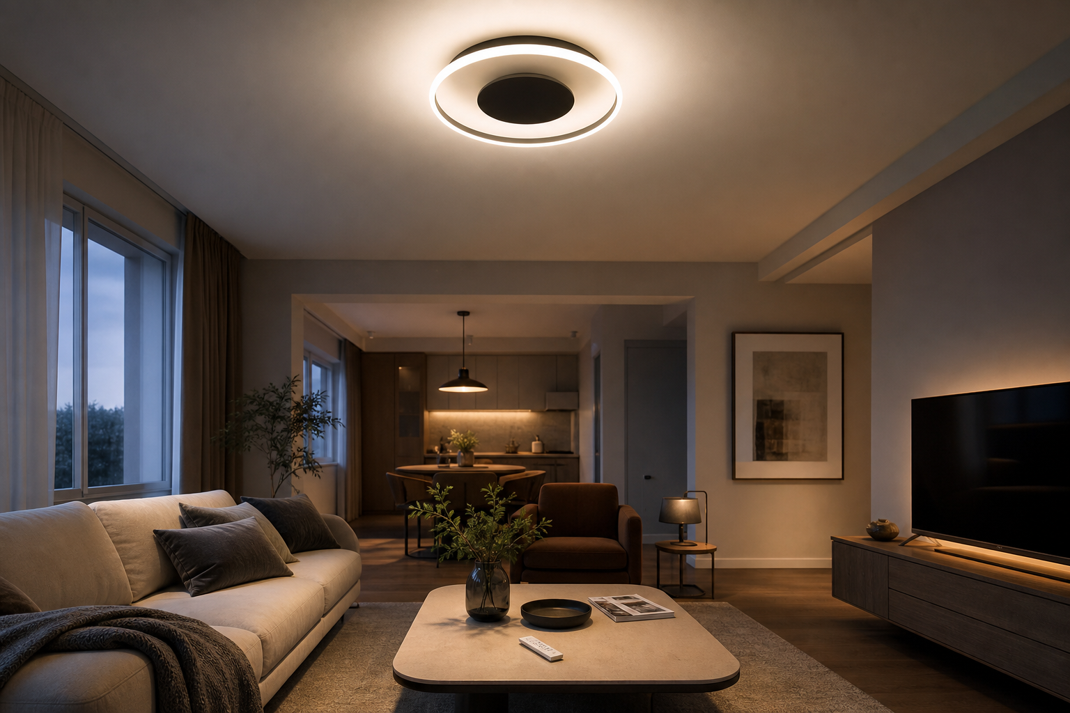 Потолочные LED-светильники для кухни, гостиной, спальни, коридора и ванной: как выбрать под задачу