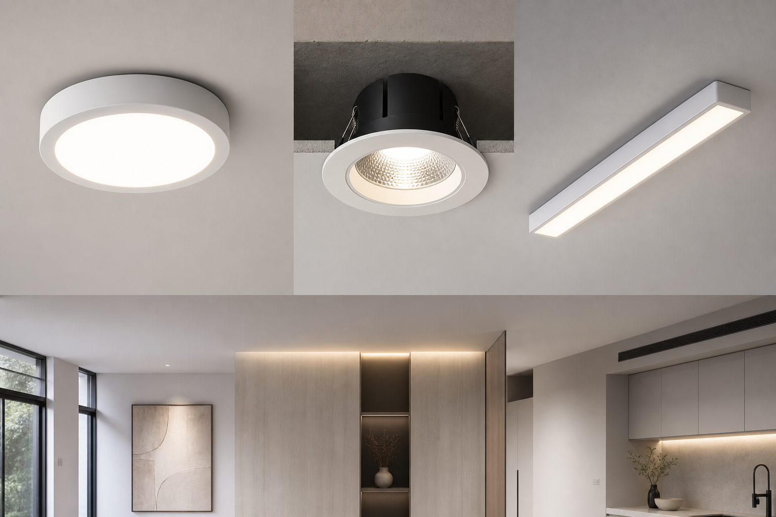 Потолочные светильники LED: как выбрать тип, свет и монтаж под задачу