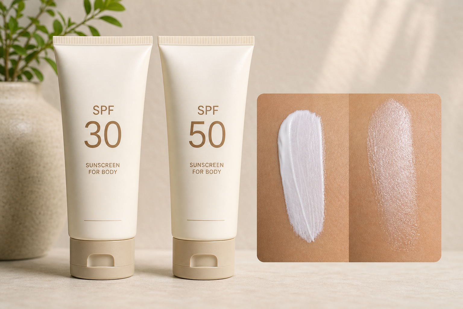 Солнцезащитный крем SPF 30 и SPF 50 для тела: как выбрать уровень защиты и не перепутать с другими средствами